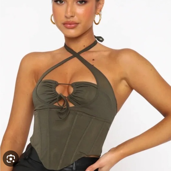 White Fox Love to Love Halter Bustier - Picture 1 of 4